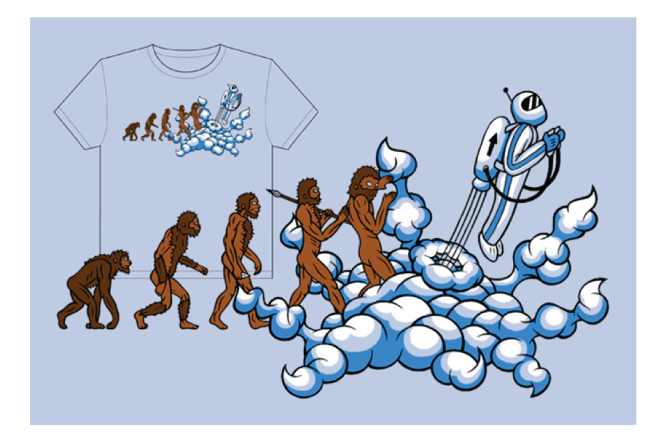 Ape to Rocketman T-shirt by Tim Jepson