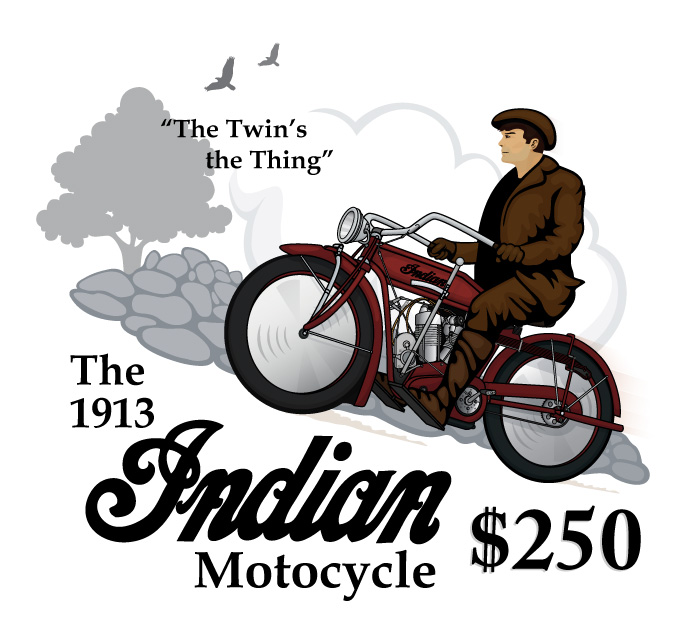 Indian V-Twin Banner by Tim Jepson